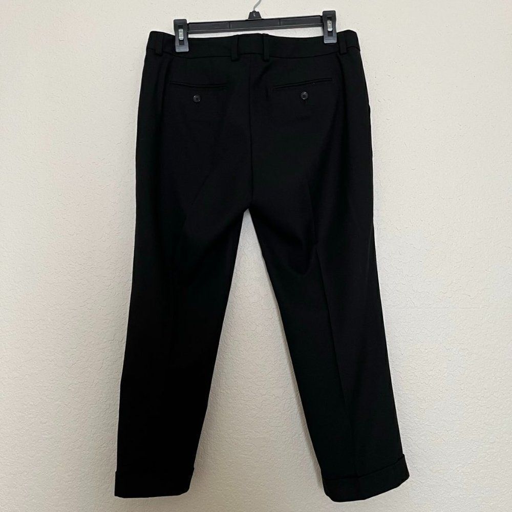 Banana Republic Ladies Pull-On Pants Black Size 8 Petite Tapered Cropped